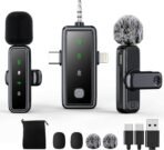 3-in-1 Wireless Mics - Works with iPhone/Android/Camera, for Mute/Reverb/Noise Reduction for Recording
