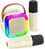 Kids Karaoke Machine - 2 Wireless Mics, Bluetooth Portable, Mini Portable Bluetooth Speaker