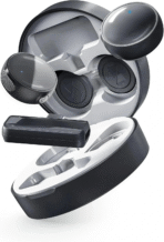 Wireless Lavalier Mic for iPhone/Android - USB-C Rechargeable, 44H Battery, Noise Canceling & Mute, Clip-On for Vlog/Interview (Black)