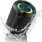 40W Bluetooth Speaker with RGB Lights, IPX7 Waterproof, TWS Pairing, AUX/TF Card | Portable Wireless Speaker for Party, Beach, Travel & Home