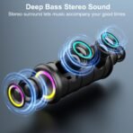 Bluetooth 5.4 Speaker, 15H Playtime, IP7 Waterproof, LED Lights, TWS, HD Stereo – Portable for Outdoor, Party, Beach, Gift - Image 2