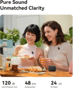 Wireless Mini Microphone for iPhone & Android, 48kHz/24-bit, 3-Level Intelligent Noise Cancel, Microphone - Image 2