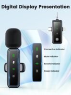 3-in-1 Wireless Mics - Works with iPhone/Android/Camera, for Mute/Reverb/Noise Reduction for Recording - Image 3