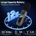 USB-C Mini Wireless Mic - Magnetic Clip-on for iPhone/Android, Perfect for Podcast & Vlog - Image 3