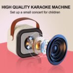 Kids Karaoke Machine - 2 Wireless Mics, Bluetooth Portable, Mini Portable Bluetooth Speaker - Image 3