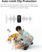 Wireless Mini Microphone for iPhone & Android, 48kHz/24-bit, 3-Level Intelligent Noise Cancel, Microphone - Image 3