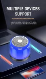 Portable Bluetooth Speakers with Colorful Lights, Loud Sound, Small Bluetooth Speaker with Wireless Stereo Pairing, HiFi Sound, Long Playtime - Image 3