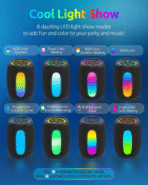 Bluetooth Speaker, IPX5, 20W Stereo, Color Lights, TWS Pairing | Portable for Parties & Camping - Image 3