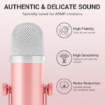 Professional Mic Bundle - Audio Interface + Dual Condenser Mics with Mixer, 3D Stereo Sound, Volume Control & Windscreens - Image 3