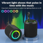 40W Bluetooth Speaker with RGB Lights, IPX7 Waterproof, TWS Pairing, AUX/TF Card | Portable Wireless Speaker for Party, Beach, Travel & Home - Image 3