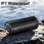 Bluetooth 5.4 Speaker, 15H Playtime, IP7 Waterproof, LED Lights, TWS, HD Stereo – Portable for Outdoor, Party, Beach, Gift - Image 4