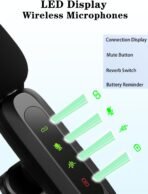Wireless Microphone for iPhone Android Plug-Play,2 Pack Mini Microphone Professional Noise Reduction Recording Clip Mic - Image 5