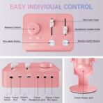 Professional Mic Bundle - Audio Interface + Dual Condenser Mics with Mixer, 3D Stereo Sound, Volume Control & Windscreens - Image 6