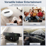 Portable Bluetooth Speaker, 30H Playtime, 26W,  Multi-Input, LED Lights |Bluetooth 5.3 Wireless for Parties & Outdoor (Black) - Image 6