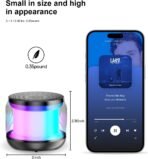 Mini Bluetooth Speaker with Lights, Portable Wireless, TWS Pairing, Includes Lanyard | Cute Small Speaker Gift for Women, Girls, Boys - Image 7